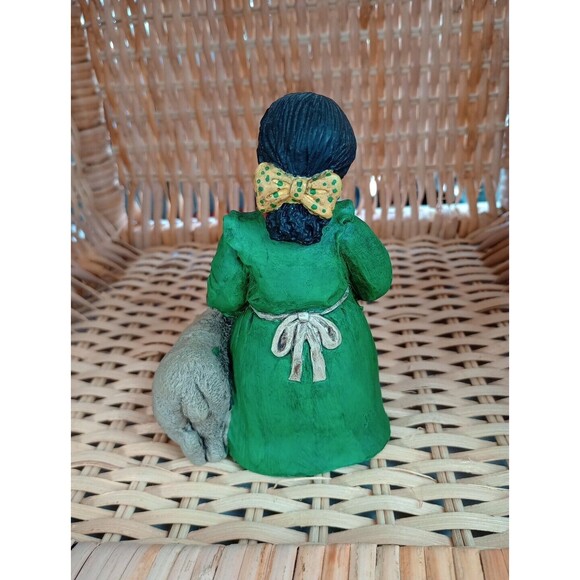 African American Figurine JP Resin Hand Painted Young Girl Lamb Pleasants - Picture 6 of 13